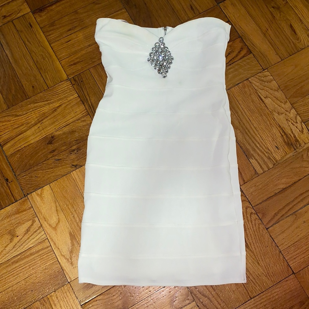 White Strapless Dress